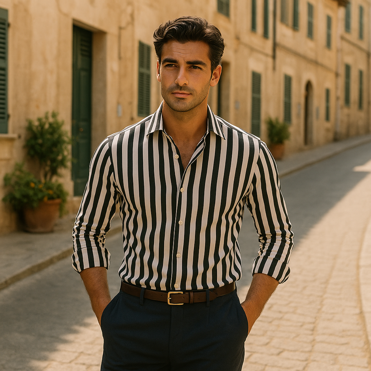 The Vittorio Striped linen Shirt