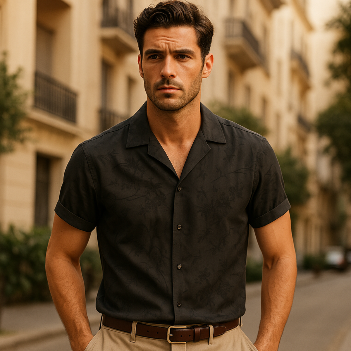 The Hawthorn Satin Shirt for Men