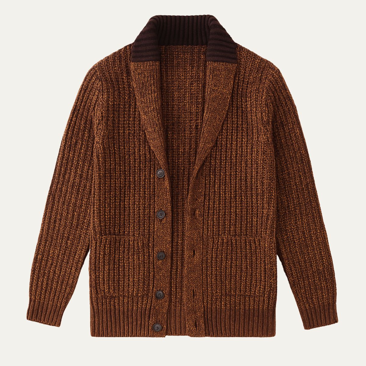 The Siracusa Men’s Chunky Knit Shawl Collar Cardigan