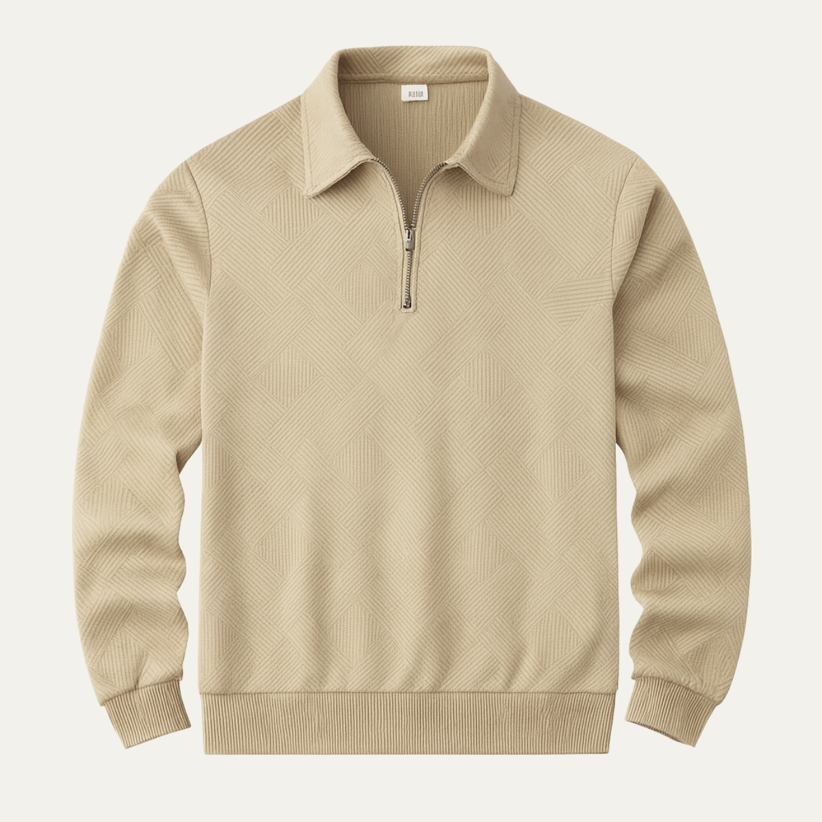 The Elgin Men's Casual Zip Up Polo Jumper