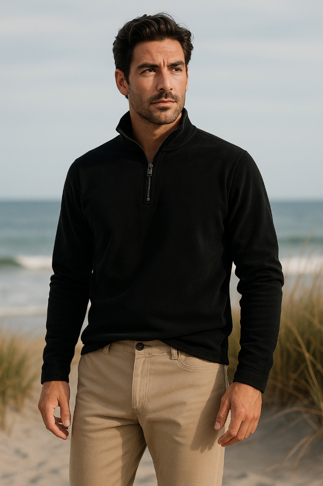 The Albury Classic Fleece Quarter Zip Jumper for Men