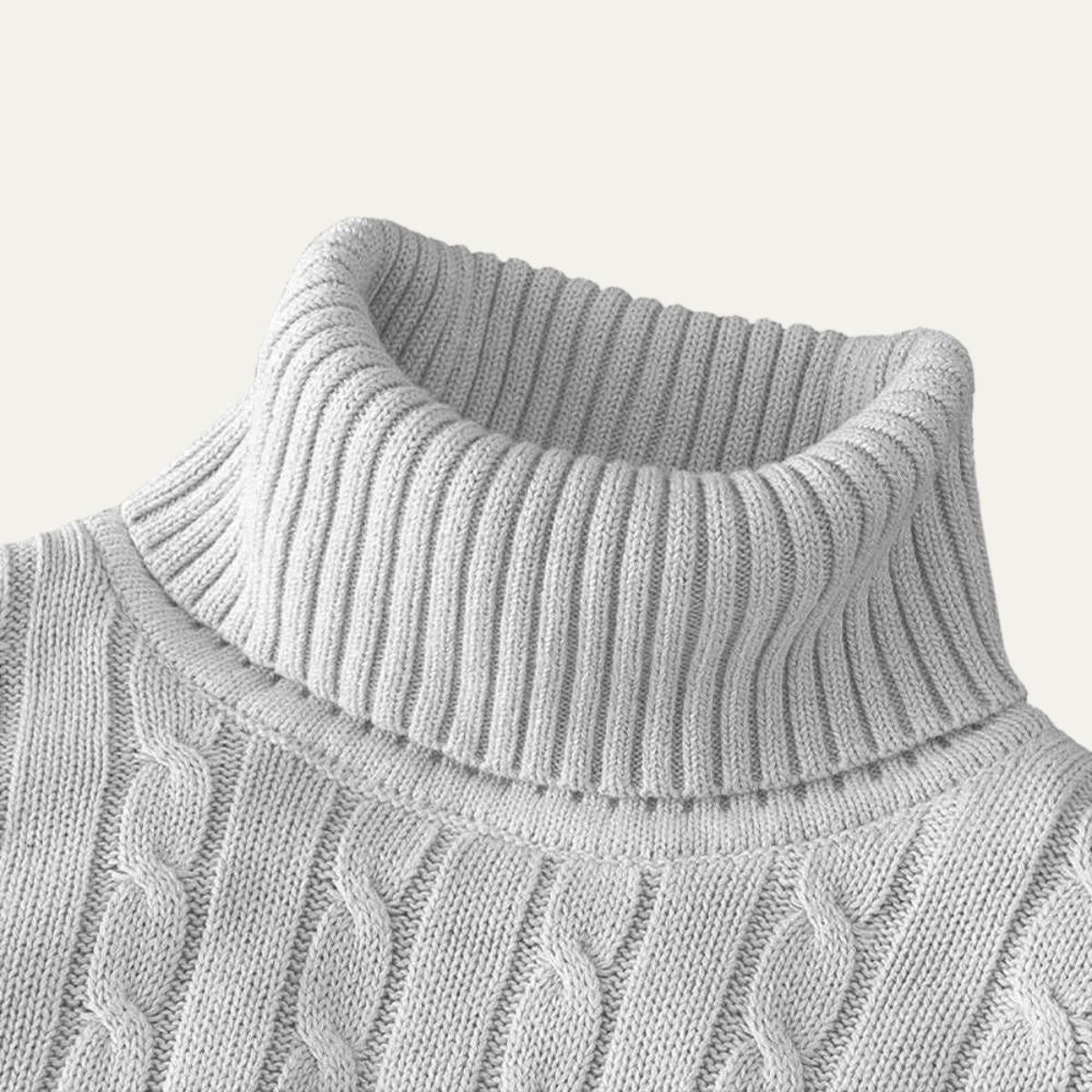The Gattinara Men's Soft Elastic Knit Turtleneck Jumper