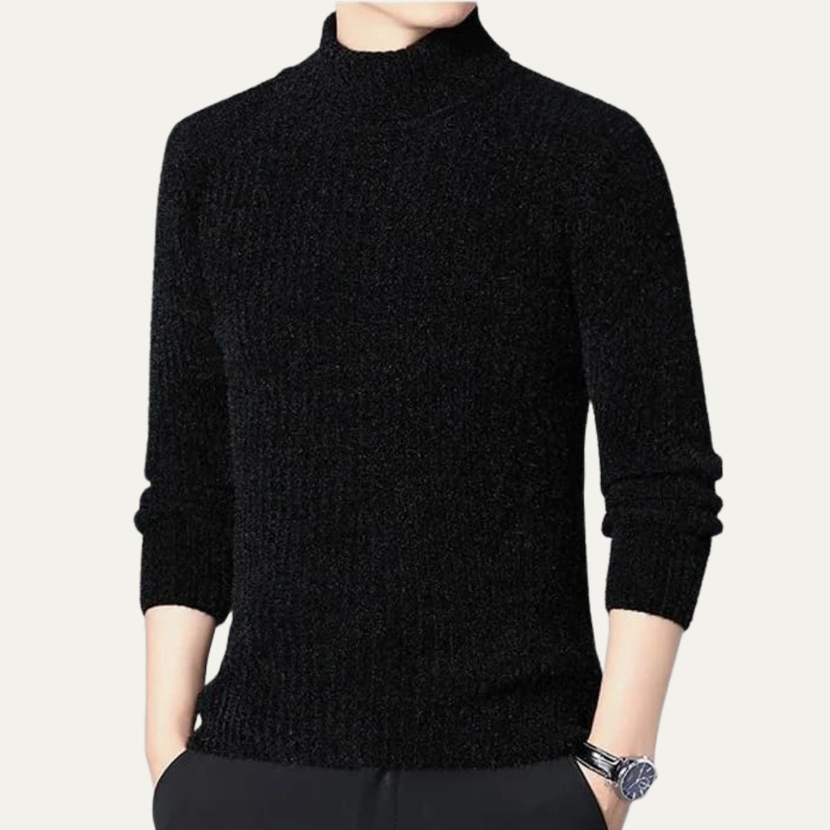 The Omegna Men's Thick Ribbed Winter Turtleneck Jumper