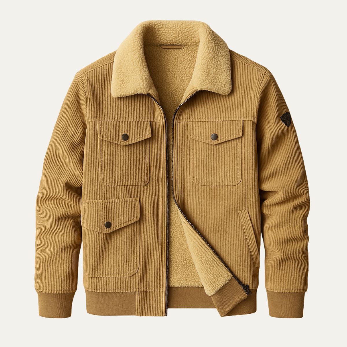 The Tallinn Fleece Lined Vintage Corduroy Jacket for Men