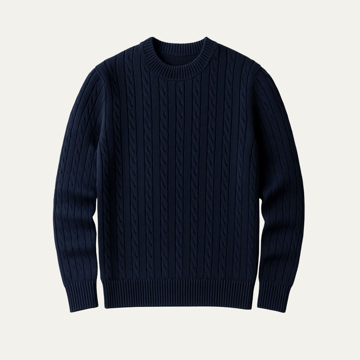 The Versailles Cashmere Merino Wool Knit Jumper for Men - Navy Blue