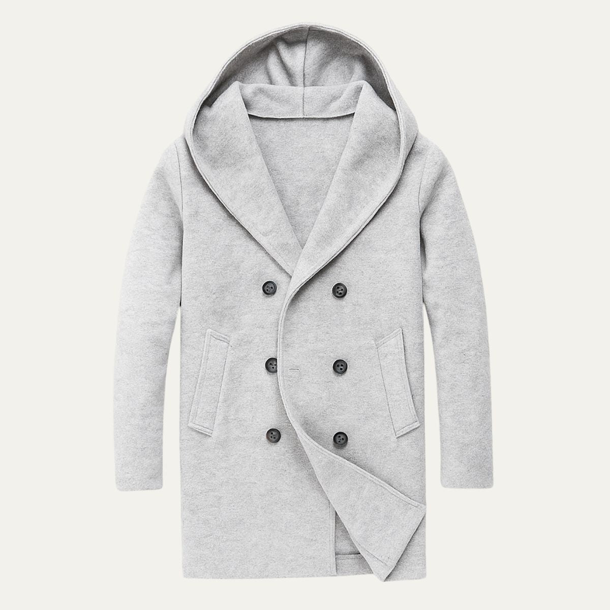 The Bonassola Men’s Double Breasted Hooded Trench Coat