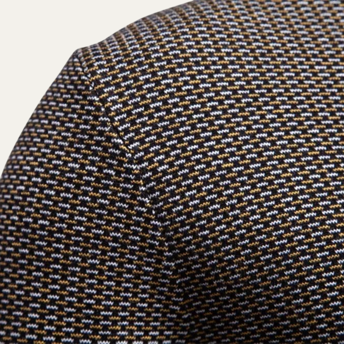 The Champoluc Men’s Half Zip Knitted Jumper with Stand Collar