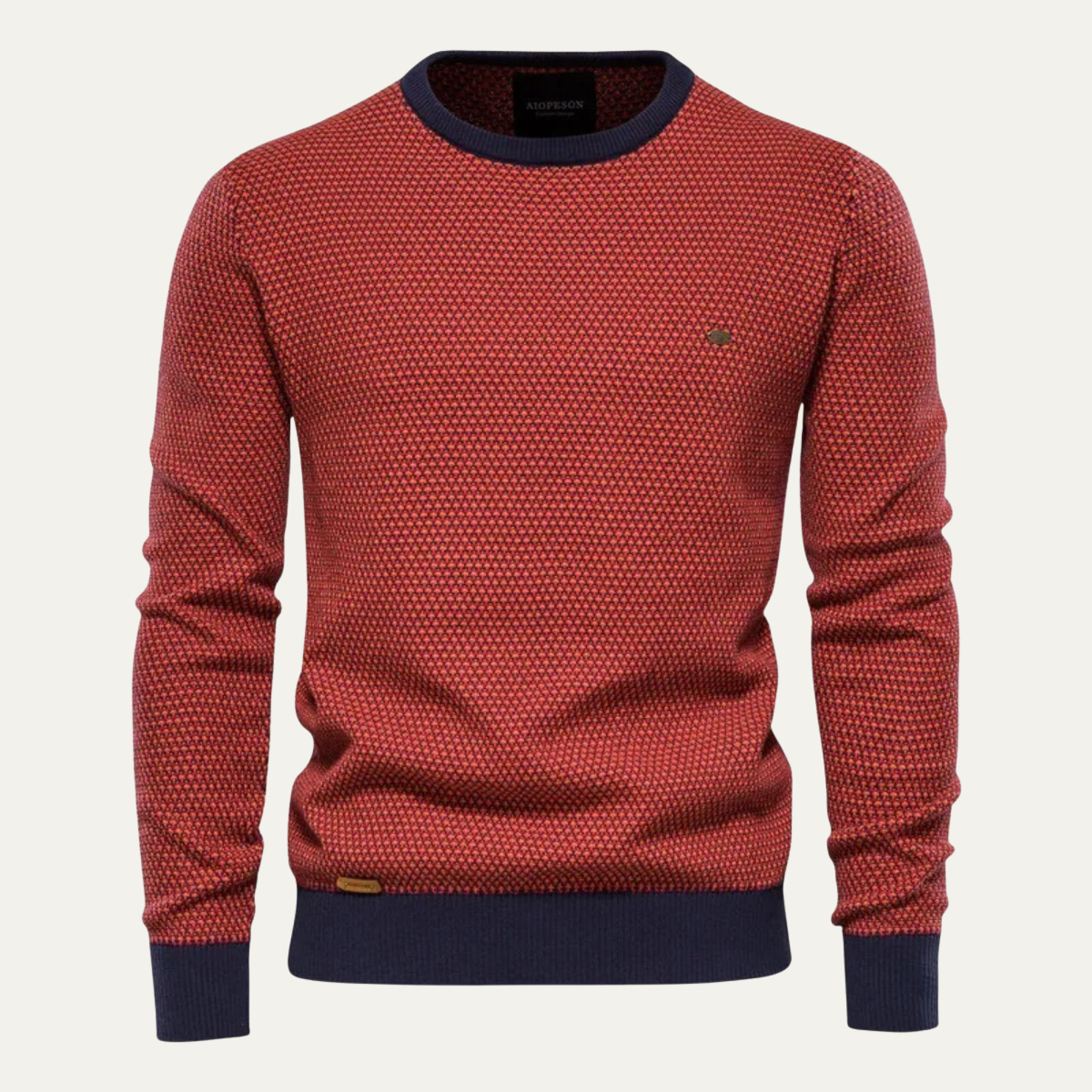 The Stratford Men’s Winter Knit Jumper with Contrast Trim