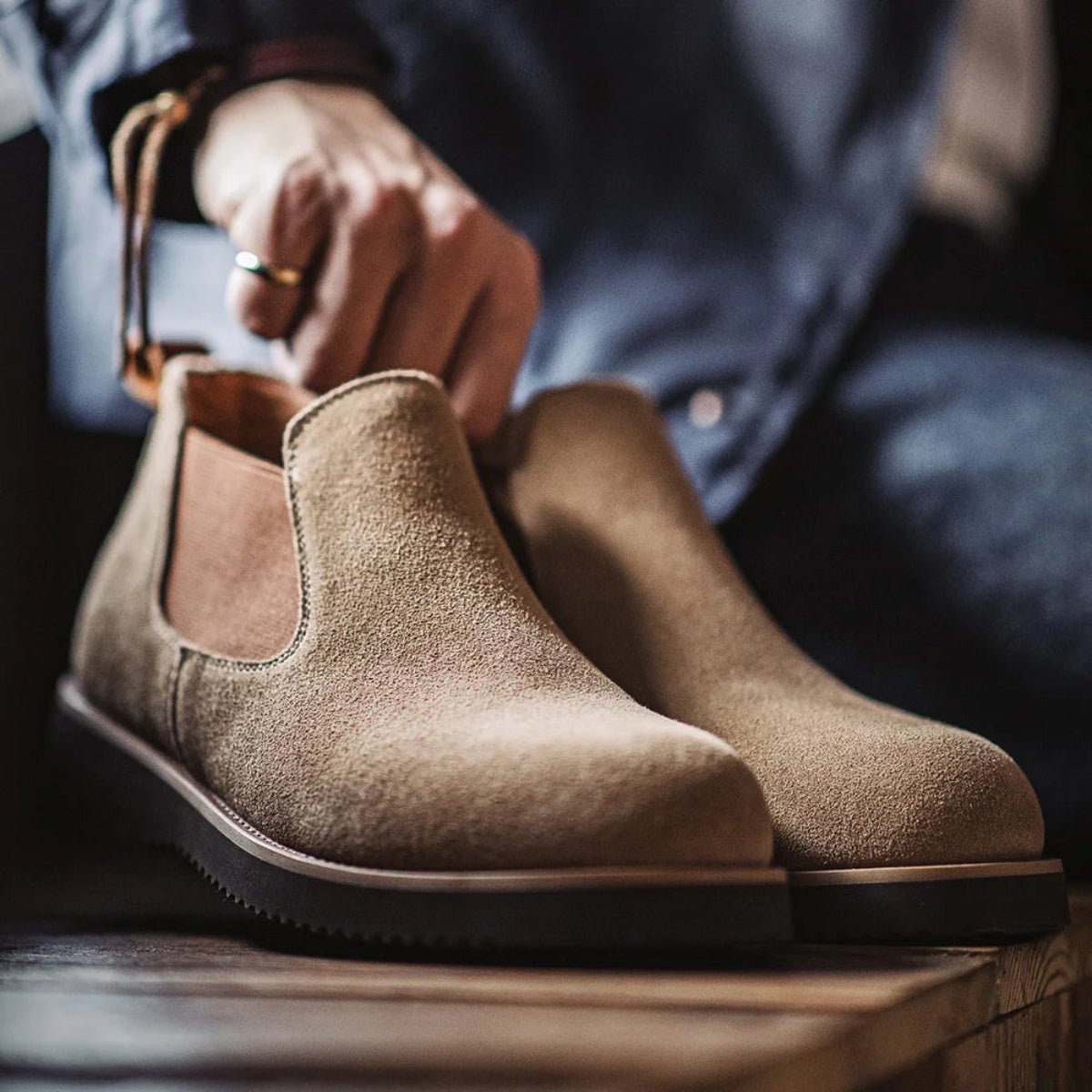 The Orkney Men's Street Style Suede Chelsea Shoes