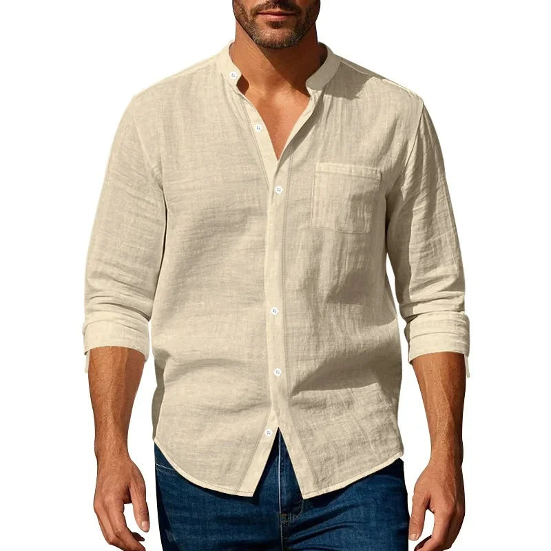 The Brighton Linen Shirt – Long Sleeve Shirt for Men