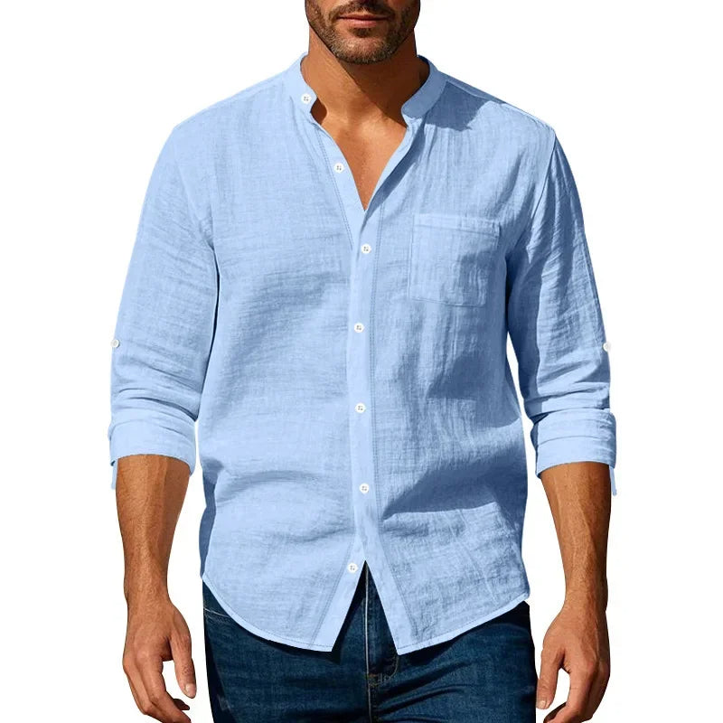 The Brighton Linen Shirt – Long Sleeve Shirt for Men