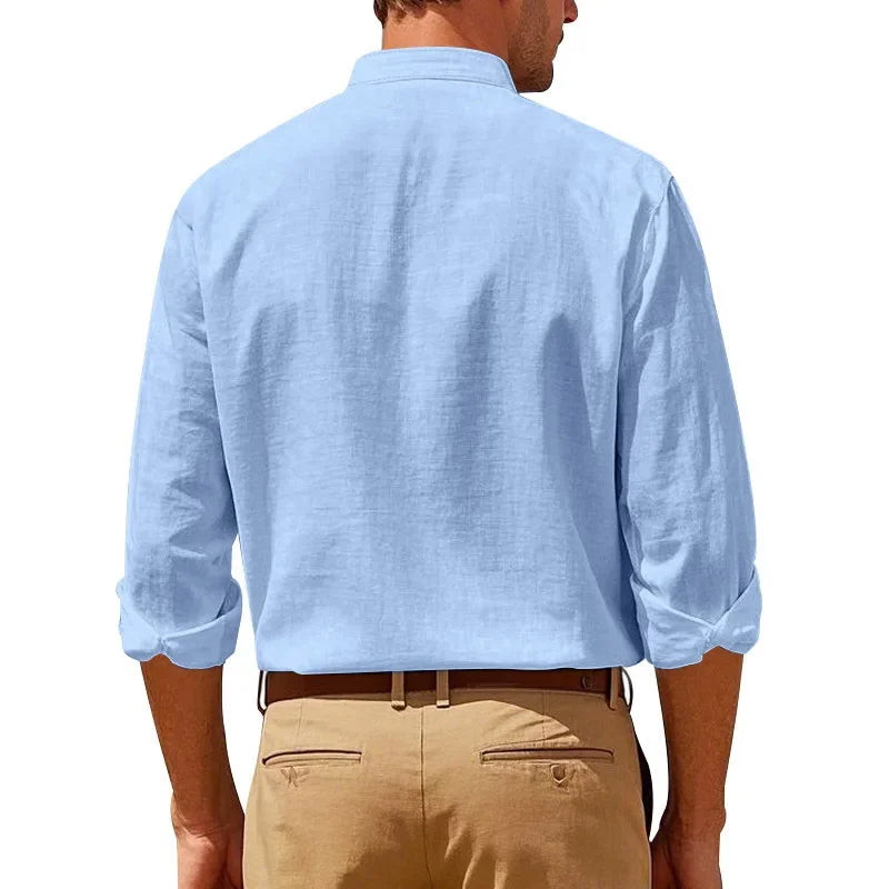 The Brighton Linen Shirt – Long Sleeve Shirt for Men