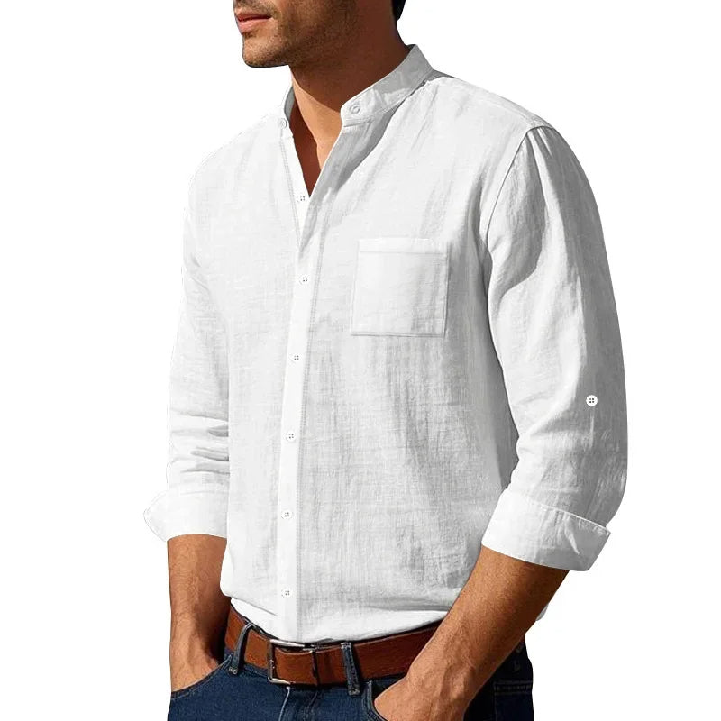 The Brighton Linen Shirt – Long Sleeve Shirt for Men