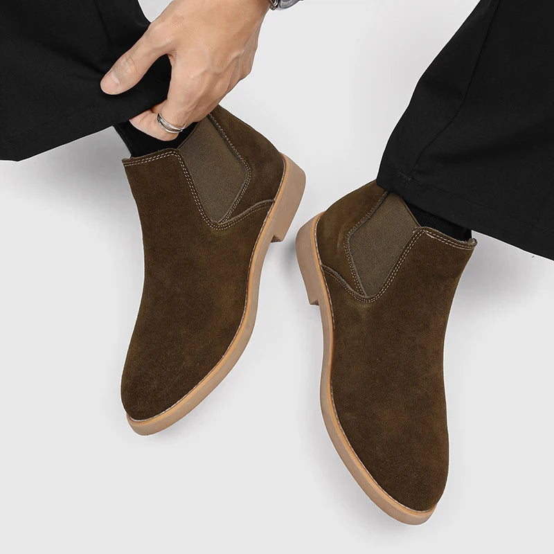 The Galloway Men's Casual Suede Ankle Chelsea Boots
