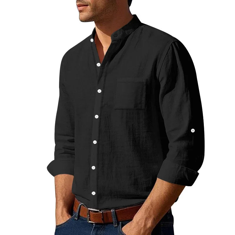 The Brighton Linen Shirt – Long Sleeve Shirt for Men