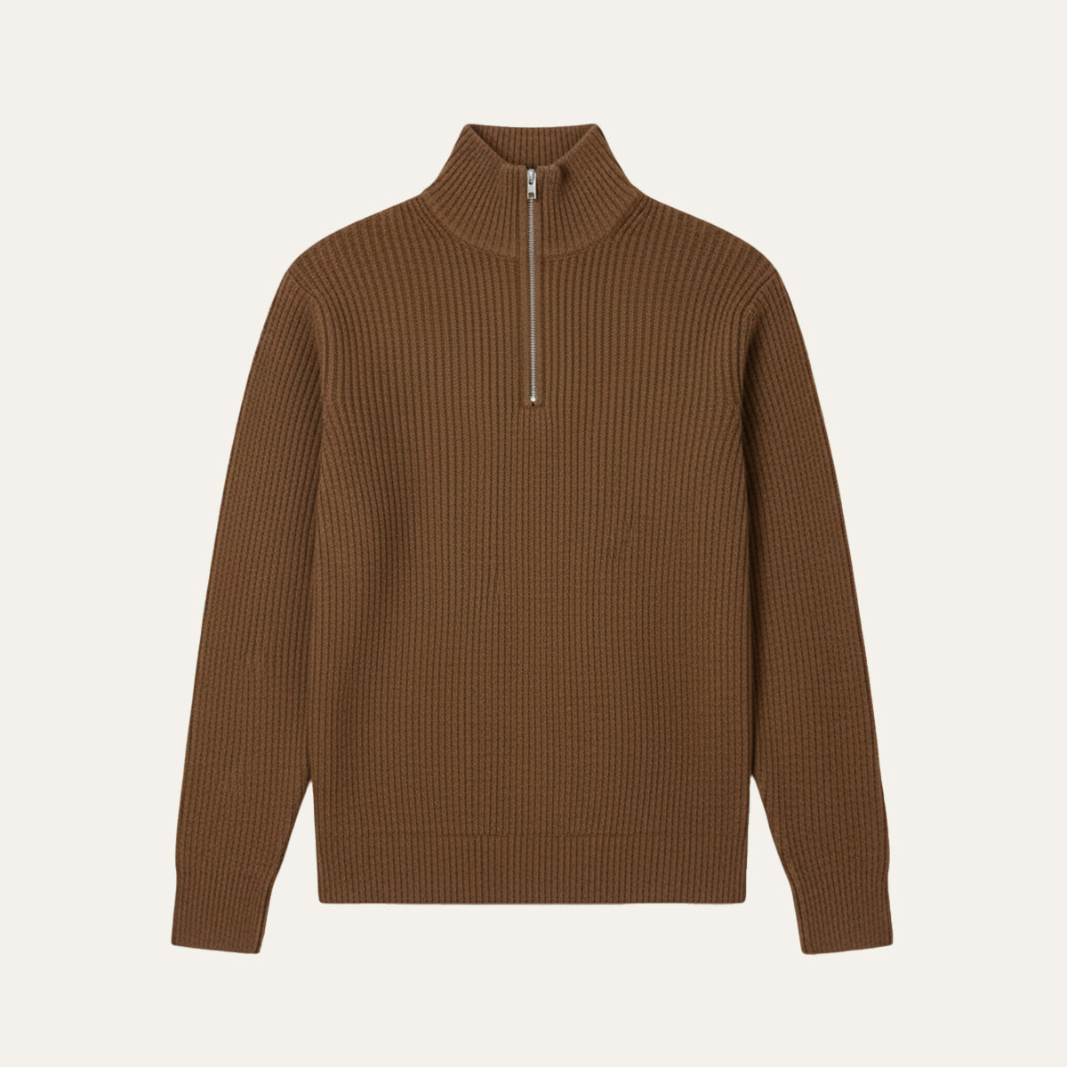 The Edinburgh Men’s Quarter Zip Ribbed Knit Casual Jumper
