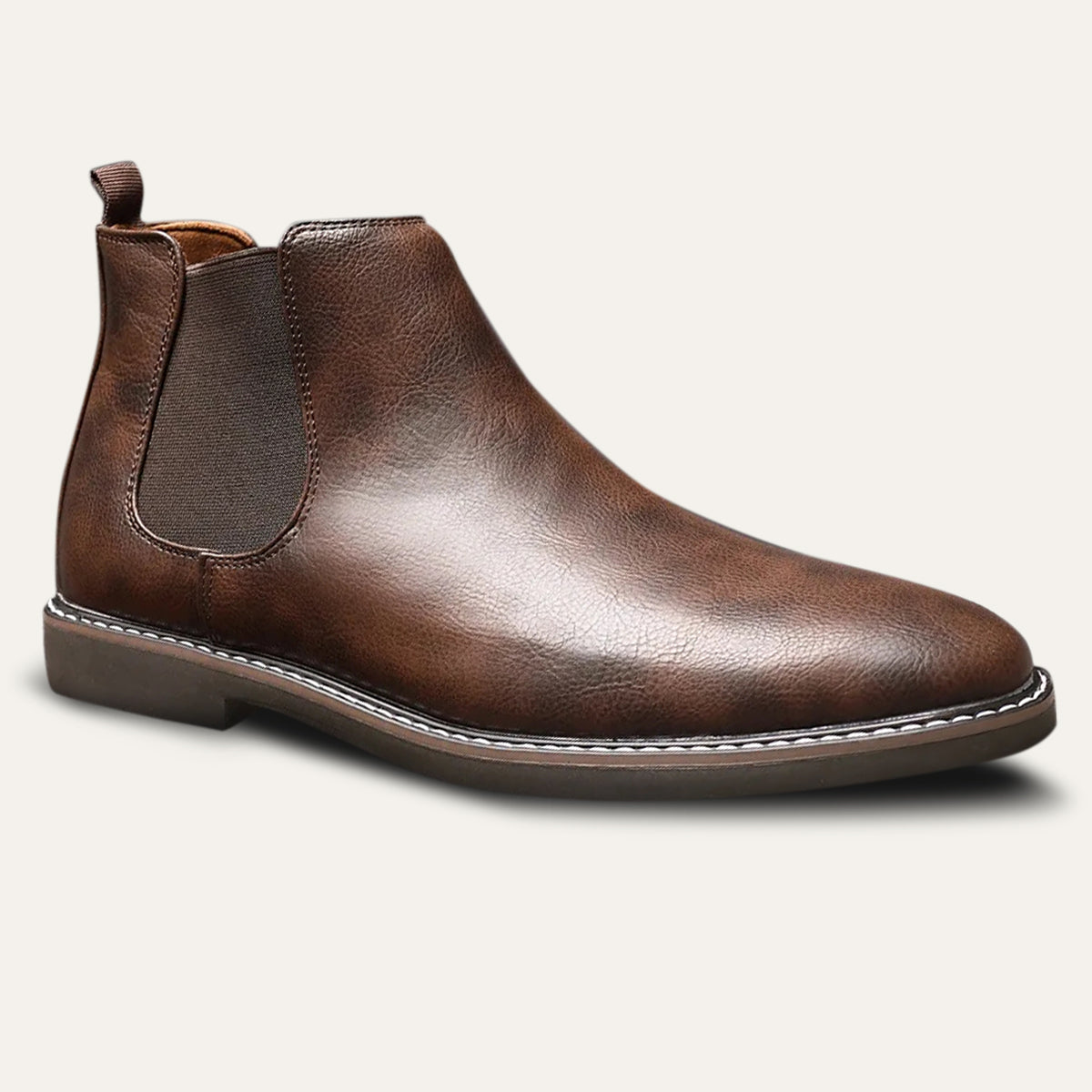 The Lothian Men's Classic Leather Slip On Chelsea Boots