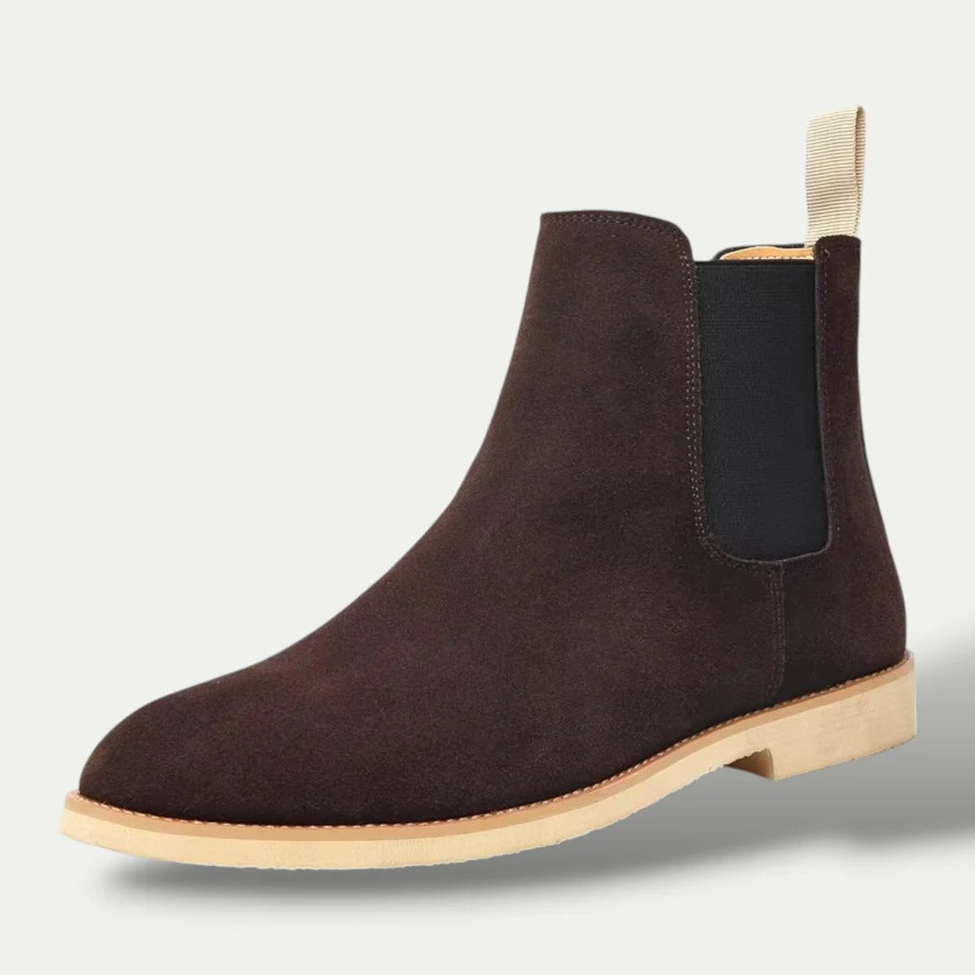 The Vienna Men's Suede Chelsea Boots - Genuine Leather Ankle Boots