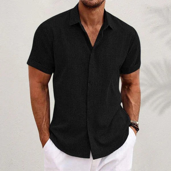 The Monaco Short Sleeve Linen Shirt for Men