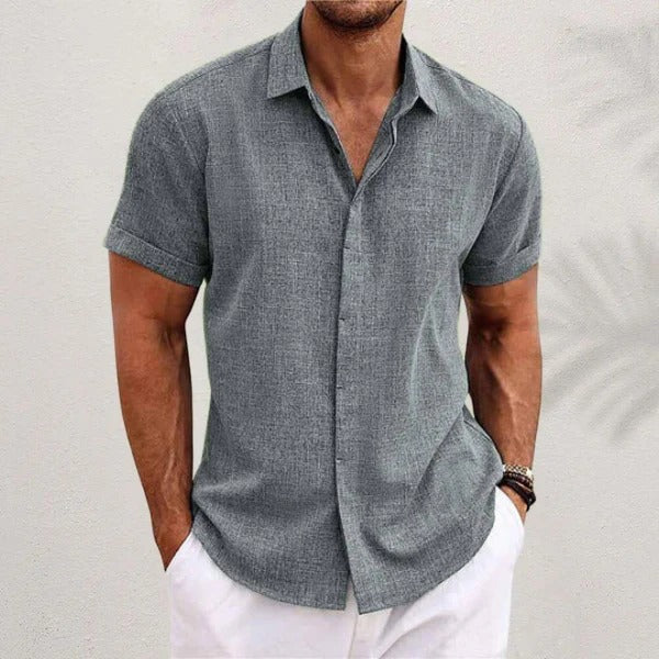 The Monaco Short Sleeve Linen Shirt for Men