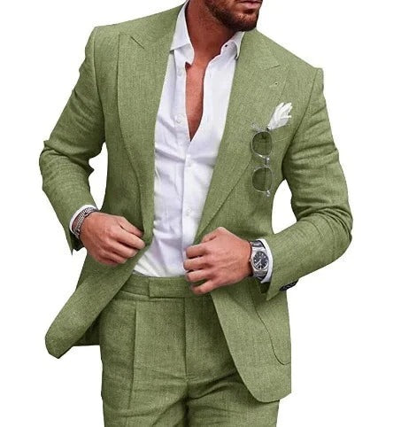 The Carroway Elegant Linen Suit