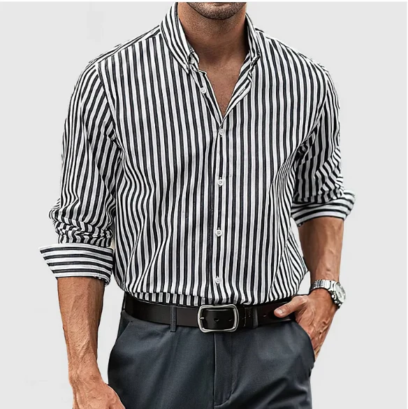 The London Striped Cotton Shirt for Men