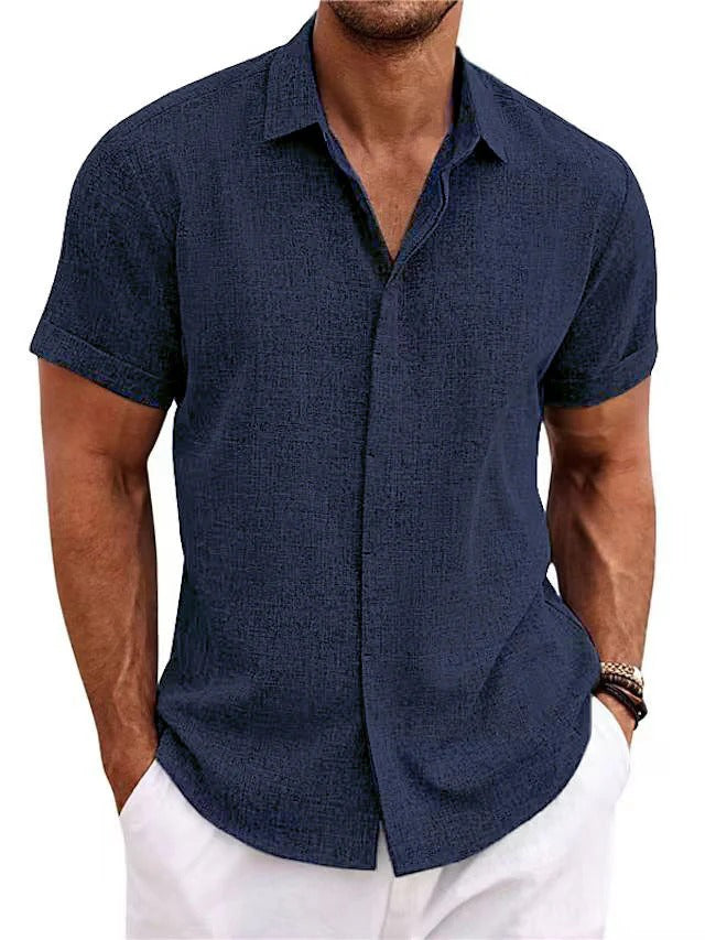 The Lisbon Linen Short Sleeve Shirt for Men