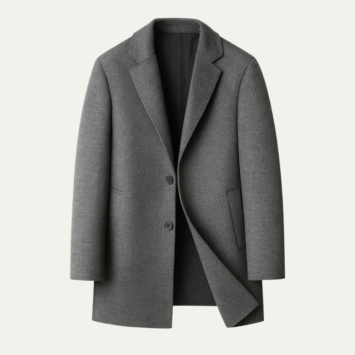 The La Villa Men’s Classic Double Faced Wool Overcoat