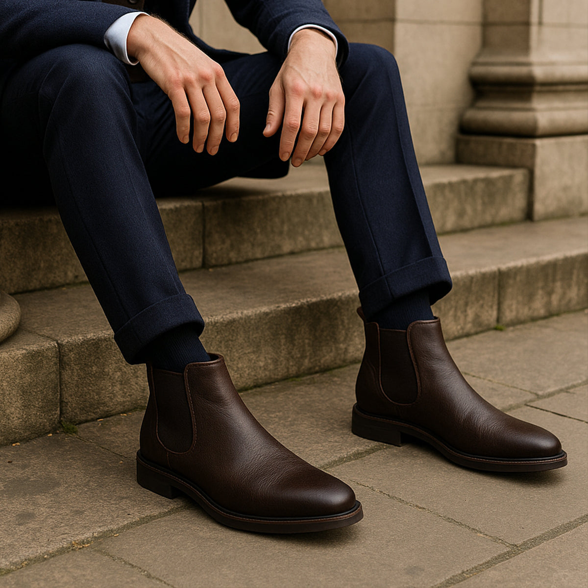 The Staffordshire Men's Classic Leather Chelsea Ankle Boots