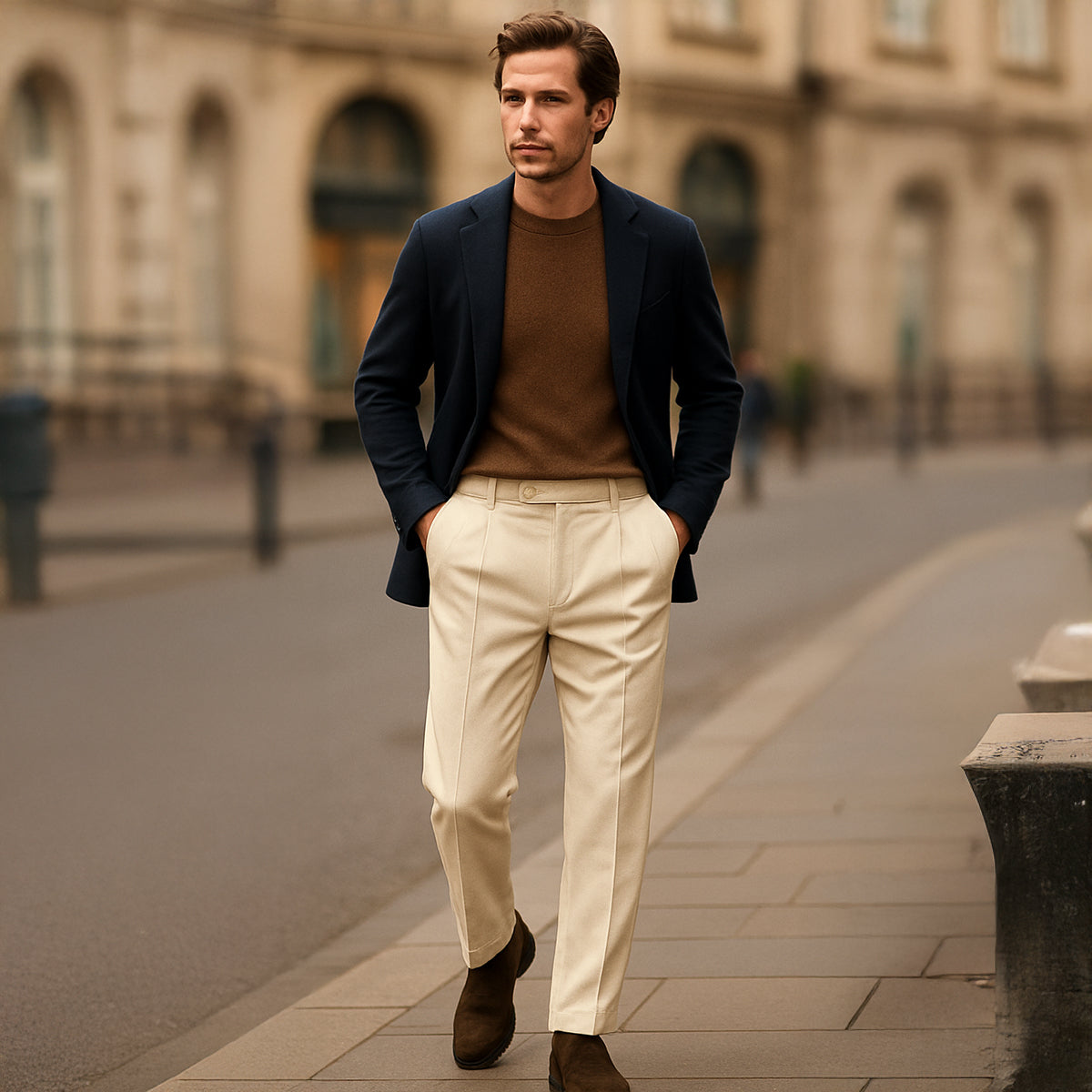 The Savile Pleated Trousers for Men