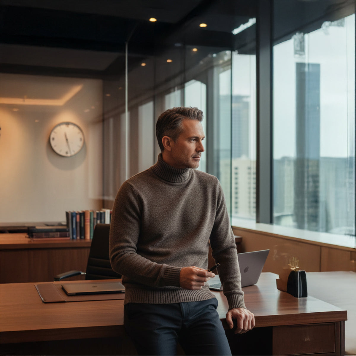 The Highclere Merino Turtleneck for Men