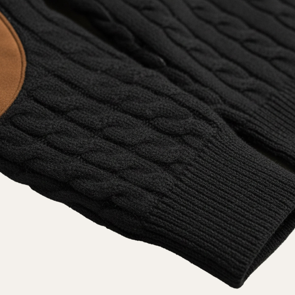 The Stamford Men's Cable Knit Collar Stand Jumper