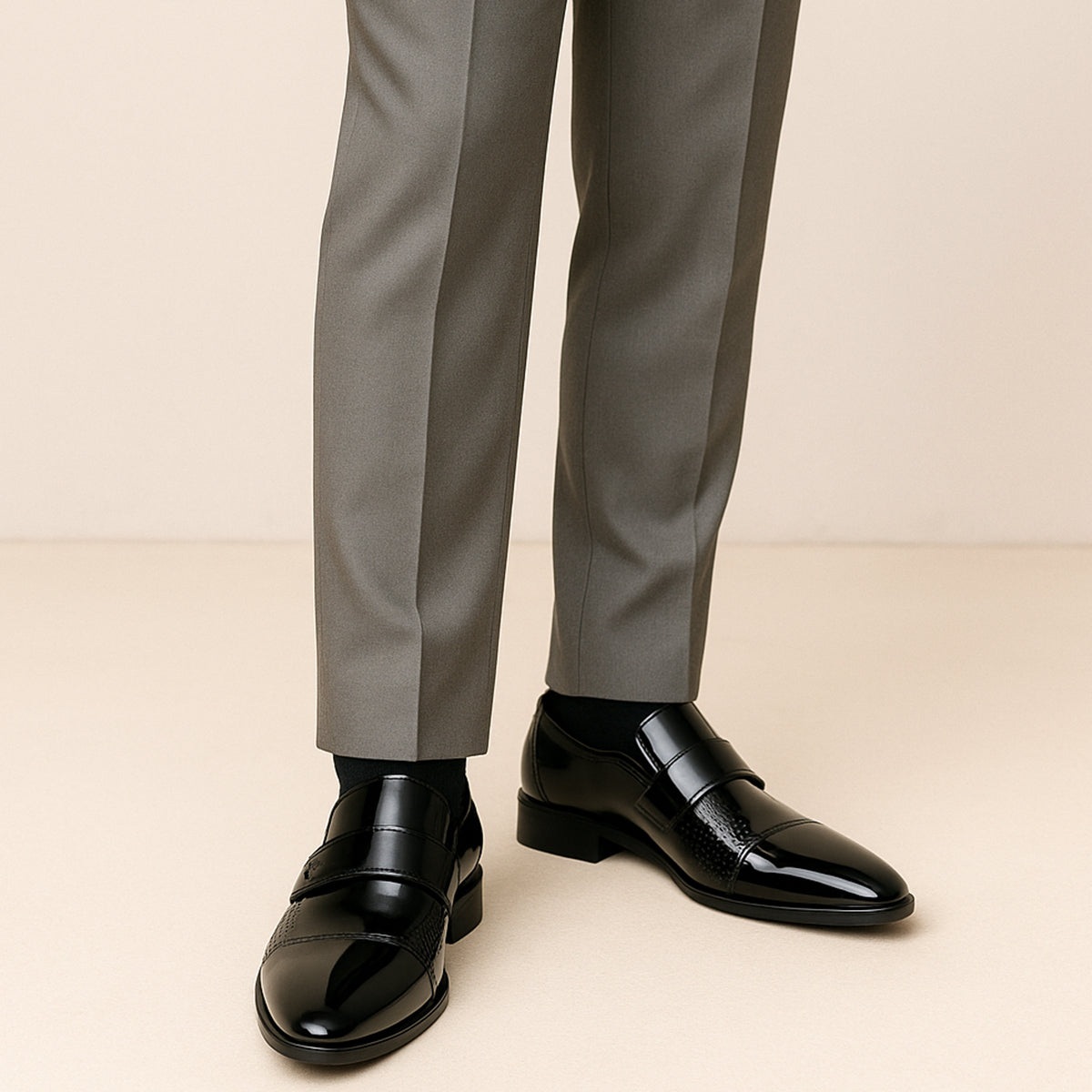 The Sirmione Men’s Patent Leather Loafers – Luxury Slip On Formal Dress Shoe