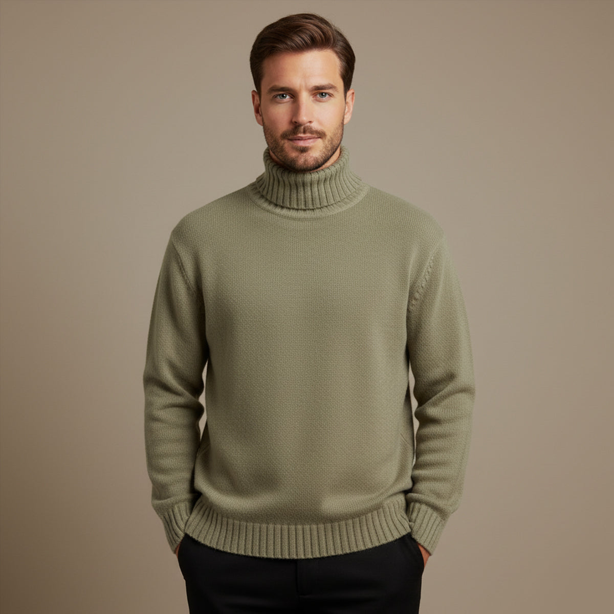The Aosta Men’s Soft Knit Warm Turtleneck Jumper
