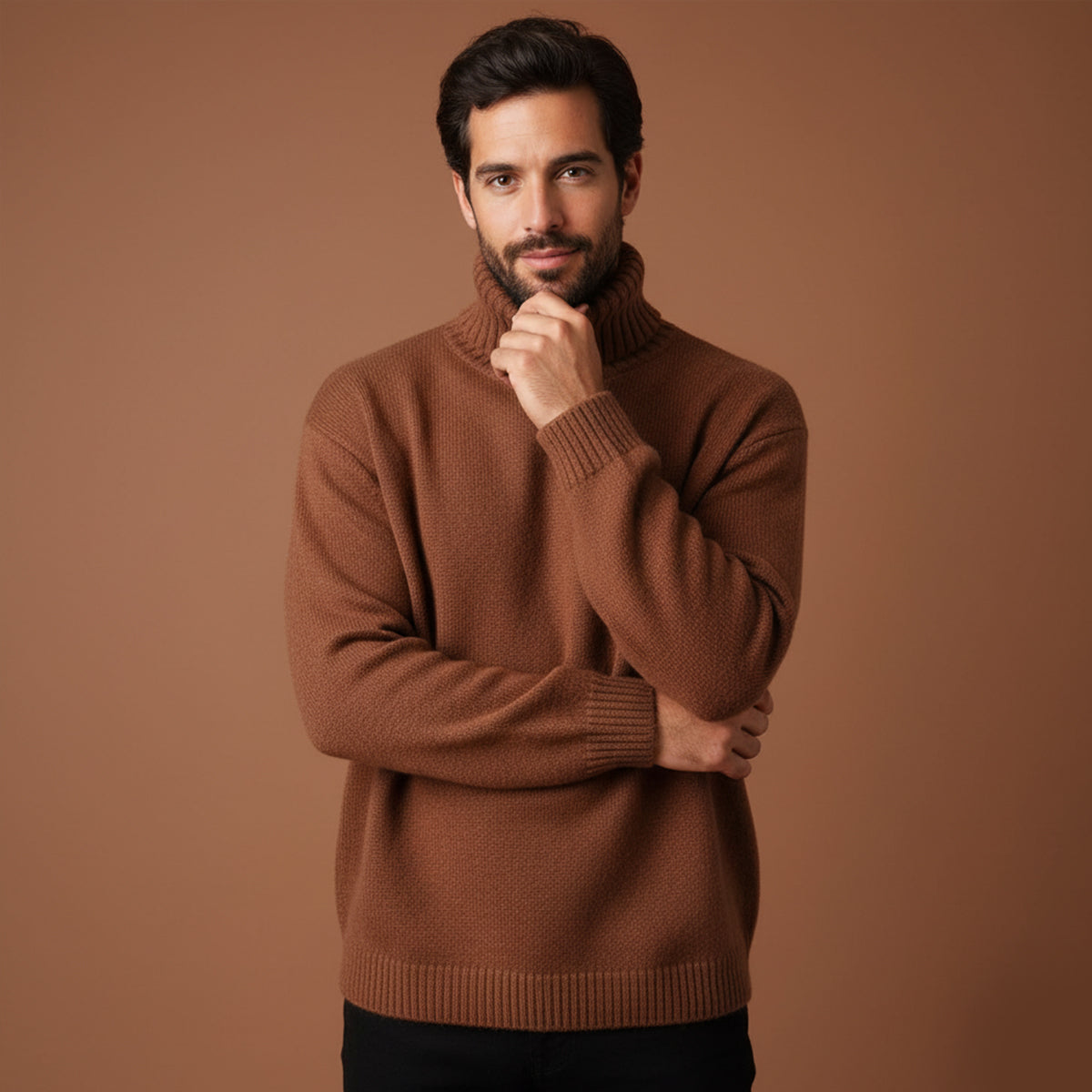 The Aosta Men’s Soft Knit Warm Turtleneck Jumper