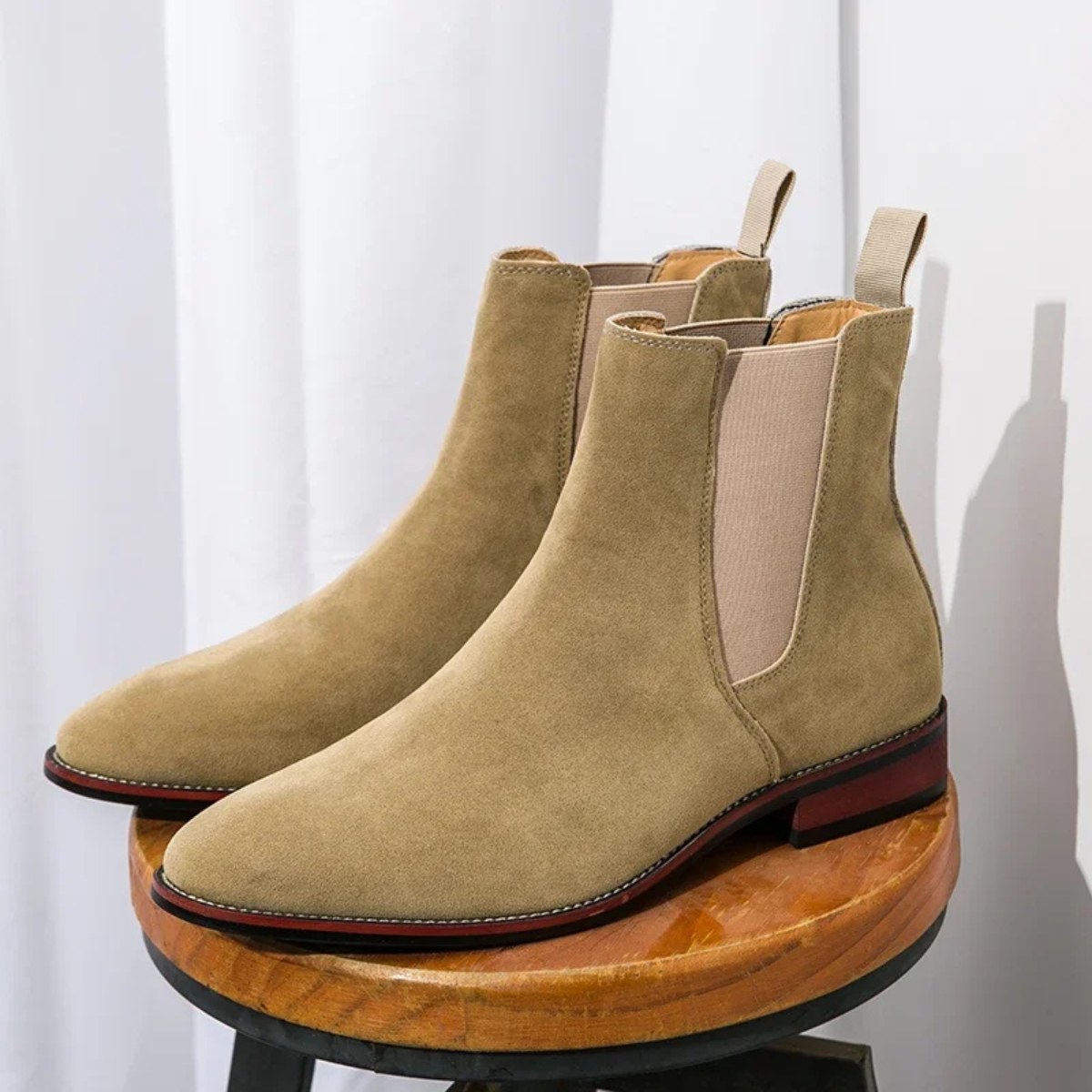 The Cannes Men’s Classic Suede Slip On Chelsea Boots