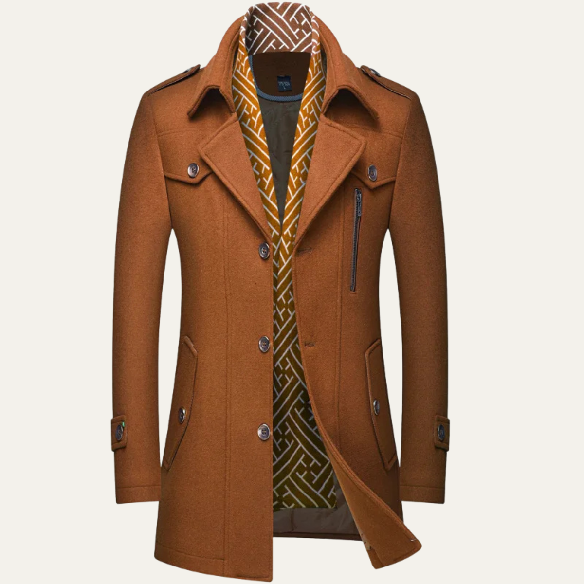 The Avebury Men's Smart Double Breasted Winter Trench Coat