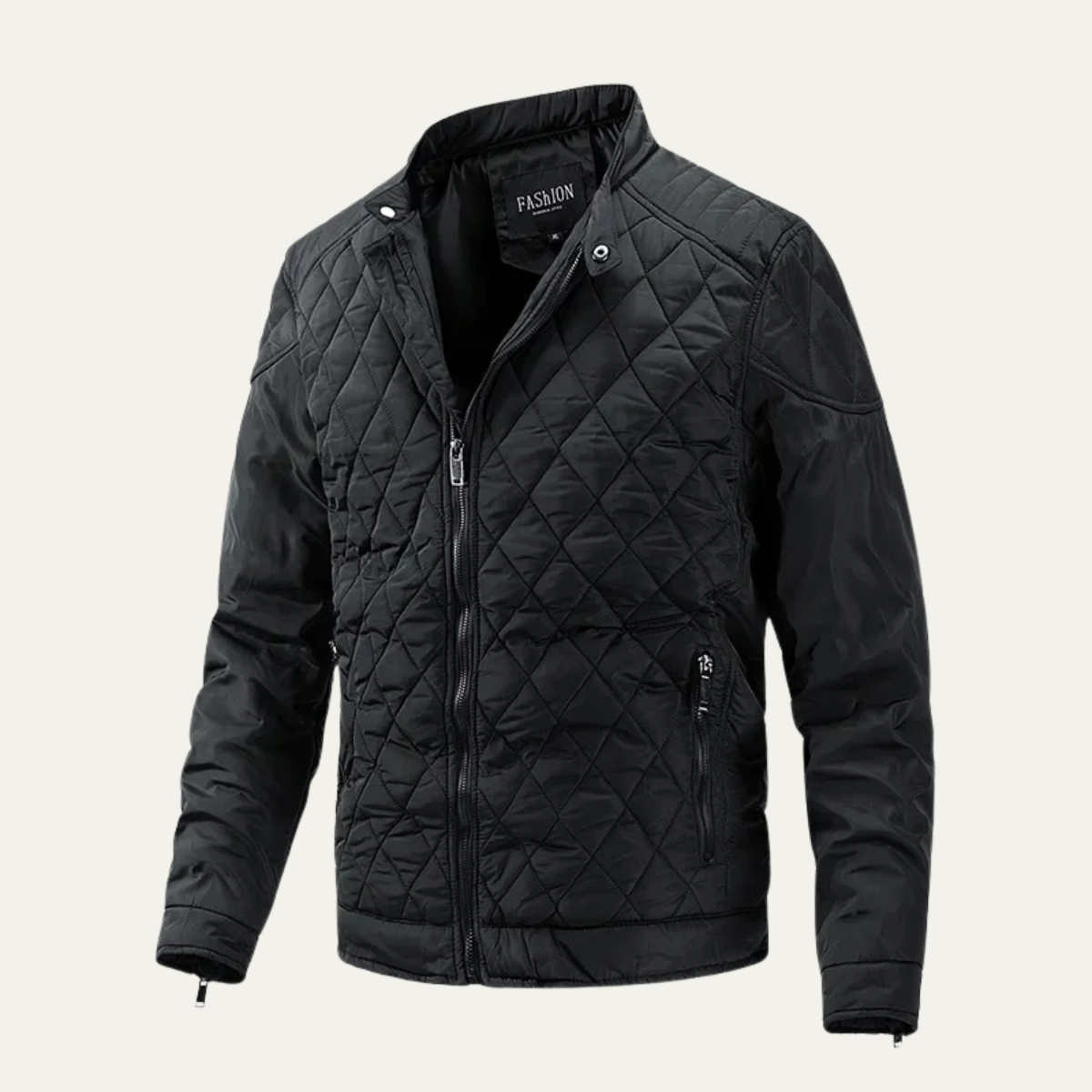 The Cabourg Men’s Lightweight Quilted Zip Up Jacket with Stand Collar