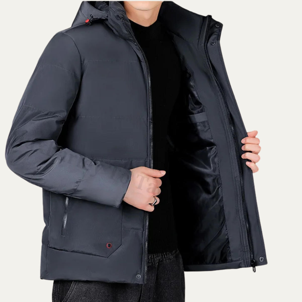 The Stirling Men’s Men’s Thick Warm Hooded Puffer Jacket