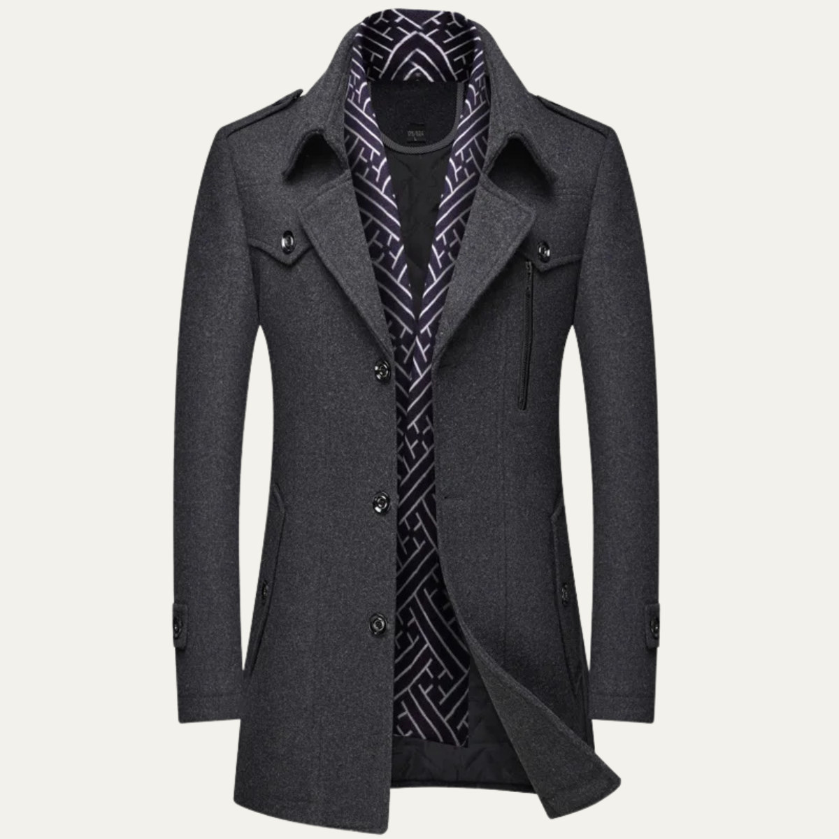 The Avebury Men's Smart Double Breasted Winter Trench Coat