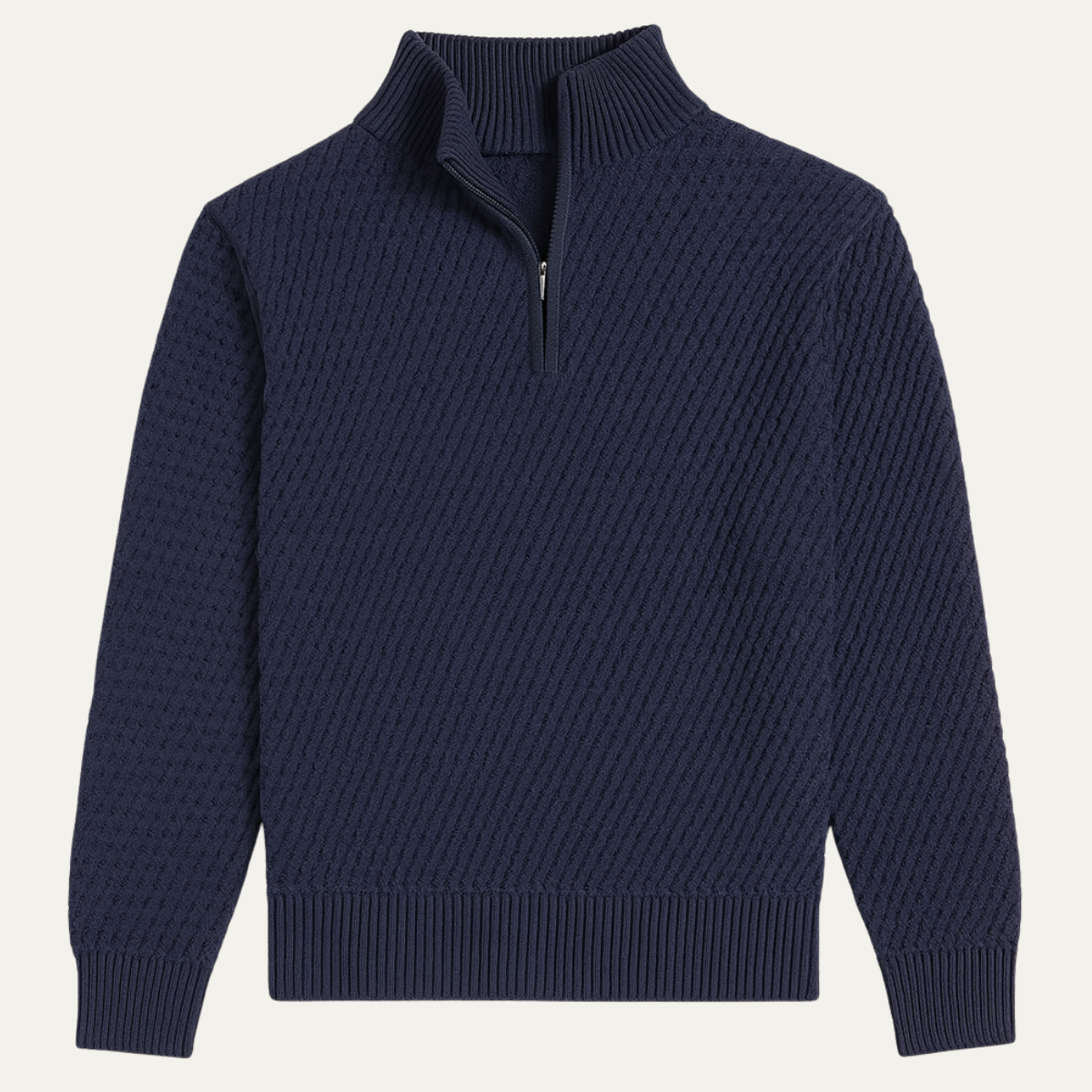 The Riviera Men’s Luxury Quarter Zip Knit Jumper