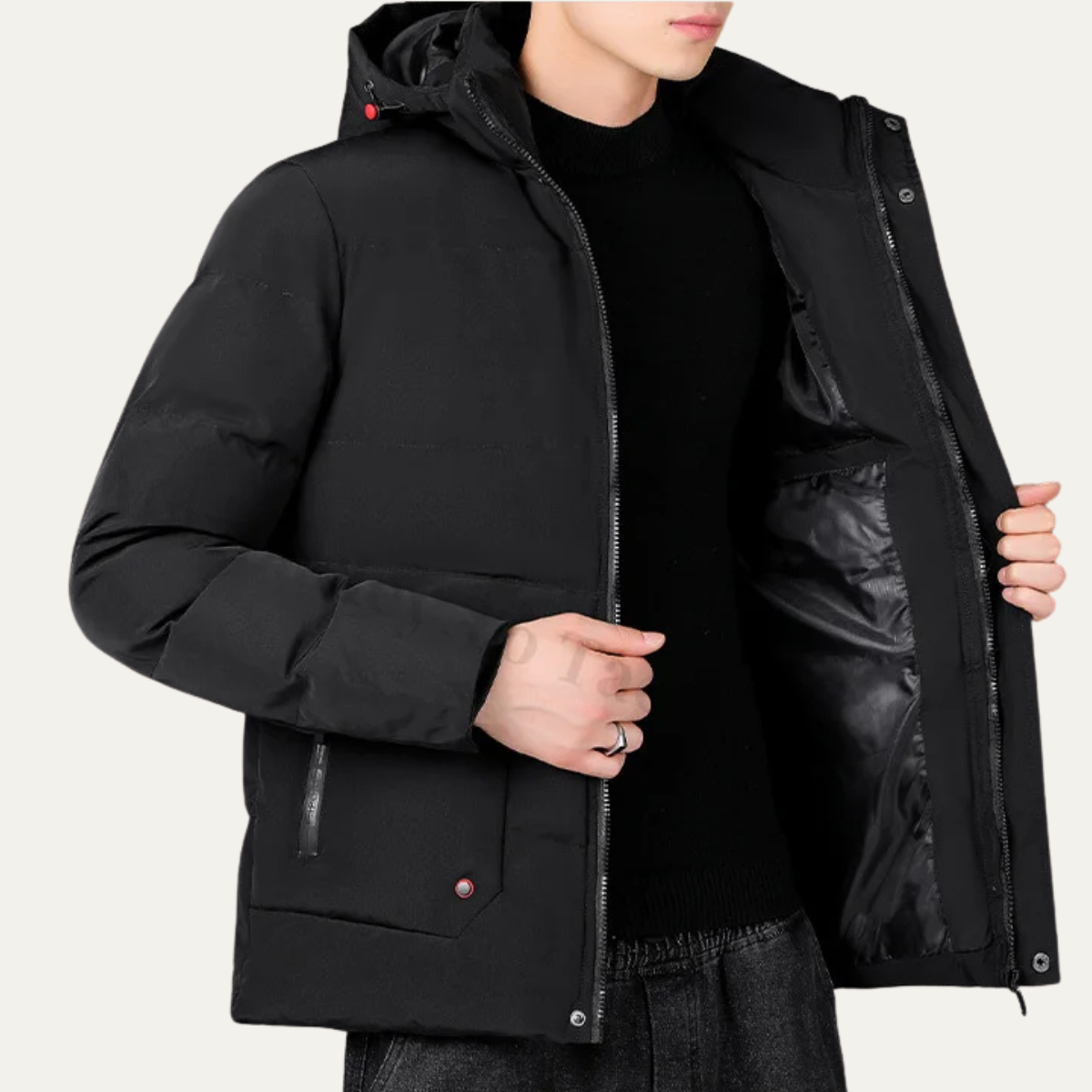 The Stirling Men’s Men’s Thick Warm Hooded Puffer Jacket