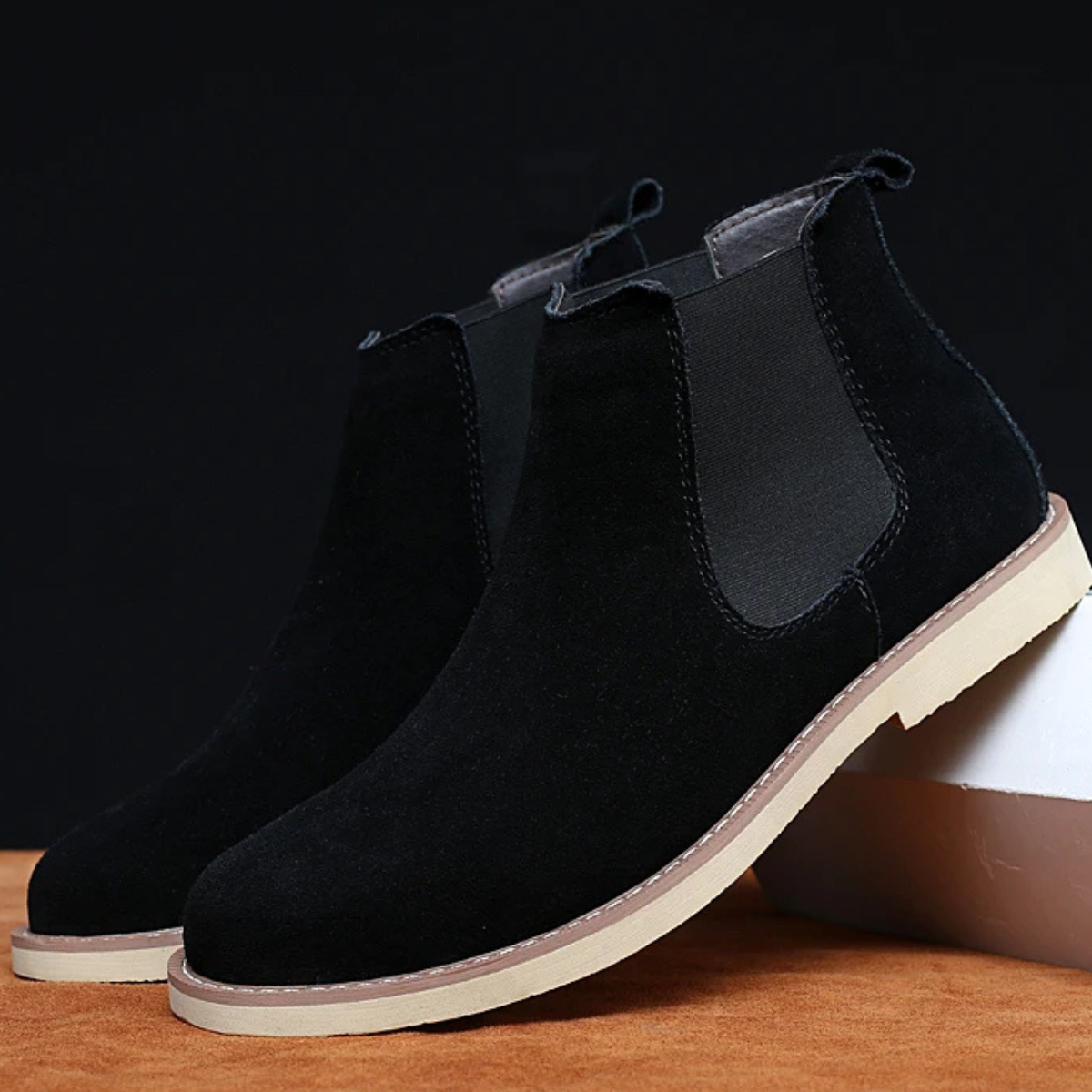 The Monaco Men’s Vintage Suede Zip Ankle Chelsea Boots