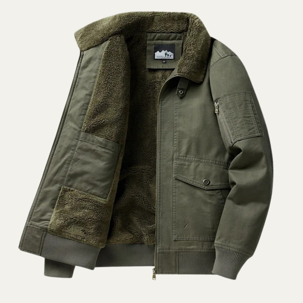 The Ironbridge Men’s Warm Winter Fleece Bomber Jacket