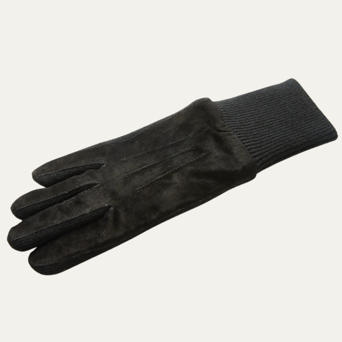 The Barolo Men’s Winter Fleece Lined Suede Gloves with Knit Cuffs