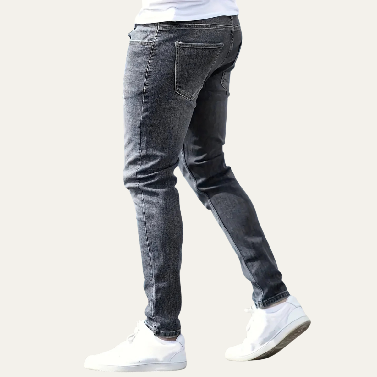 The Rome Men's Slim Fit Denim Jeans - Trendy Stretch Trousers