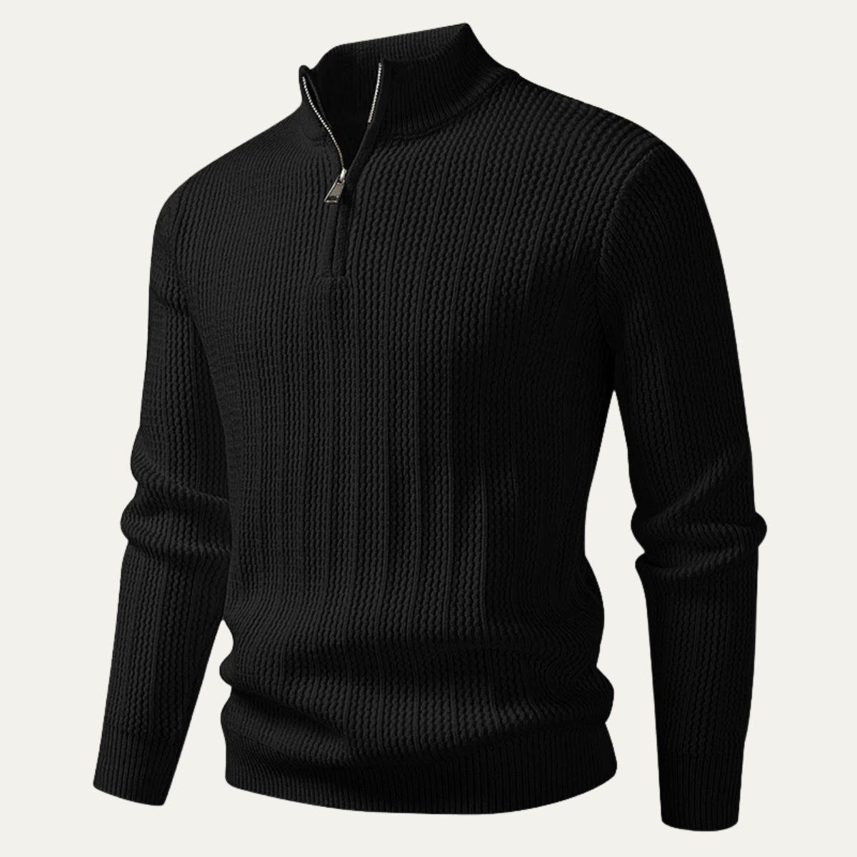 The Cavallino Men's Half Zip Knitted Winter Jumper