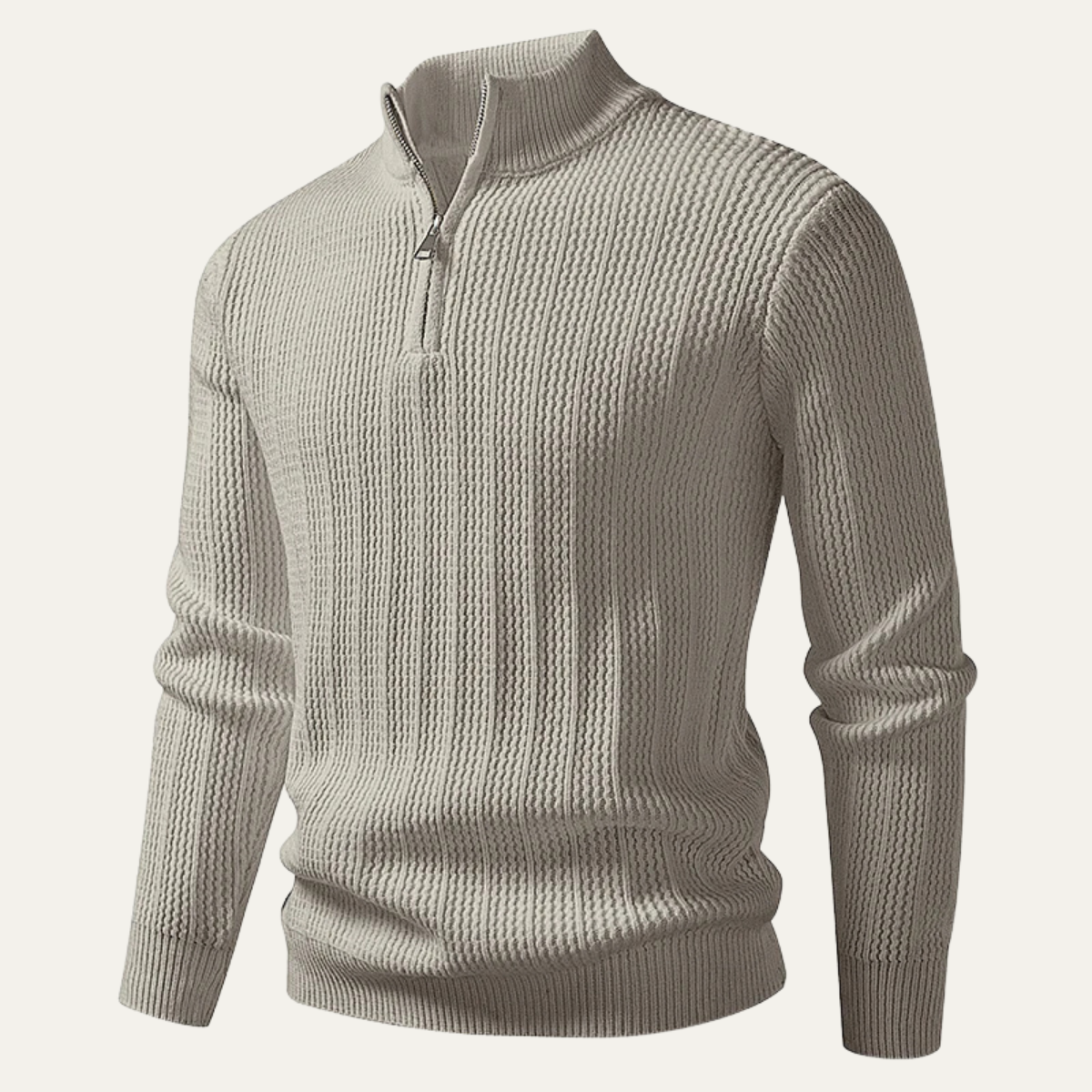 The Cavallino Men's Half Zip Knitted Winter Jumper