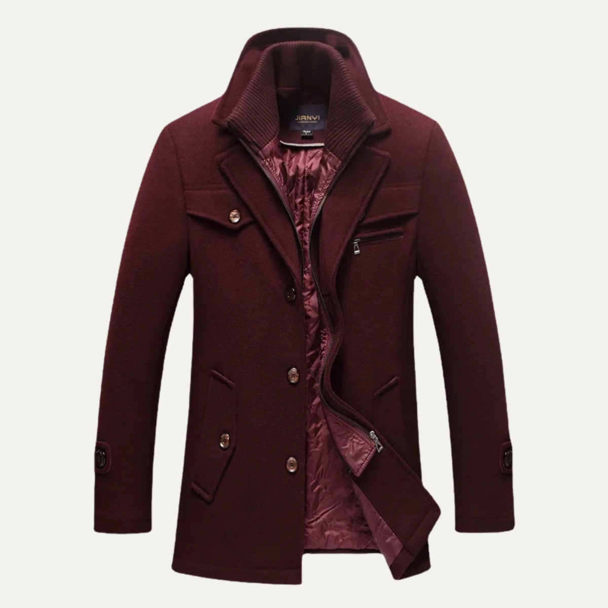 The Belgravia Men's Wool Blend Trench Coat with Quilted Lining