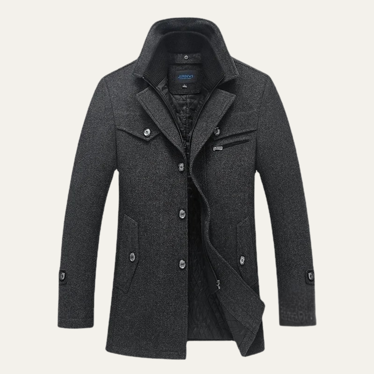 The Belgravia Men's Wool Blend Trench Coat with Quilted Lining